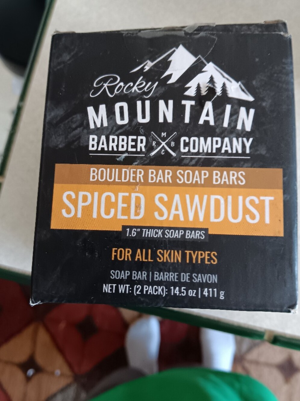 Mountain Barber Company Spiced Sawdust Boulder Bar Soap Bars 2bars.